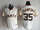 Majestic San Francisco Giants #35 Brandon Crawford Cream Stitched Jersey,baseball caps,new era cap wholesale,wholesale hats